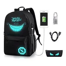 Mochila Gaoag C/puerto Cargador Usb/seguro Luminosa P/laptop