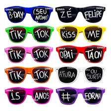 Oculos Formatura Texto Personalizado Coloridos