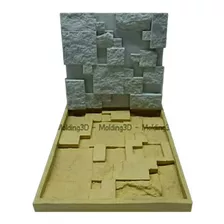 Molde Silicona Para Fabricar Placa 3d En Yeso Tipo Piedra