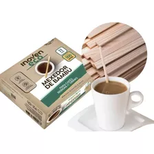 1000 Mexedores Palito De Bambu Eco Café Bebida Drinks 11cm 