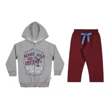 Conjunto Infantil Elian Inverno Moletom Calç Felp Menino 6 8