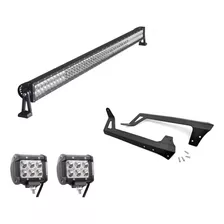 Barra De Led Bases Y Faros 4 PuLG Jeep Wrangler Tj Jk 97-18