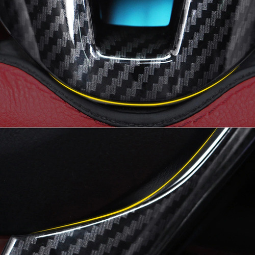 Moldura Volante Fibra Carbono P/ Mazda 3 2 6 Cx3 Cx5 2014-16 Foto 9