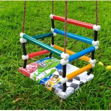 Kit 2 Balanço Infantil Criança Madeira Almofada Balança