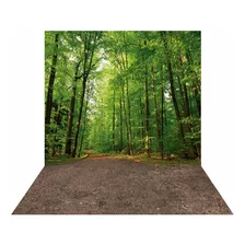 Fundo Fotográfico Cenário Floresta Tecido 2,20m X1,50m F588 Desenho Impresso Vertical