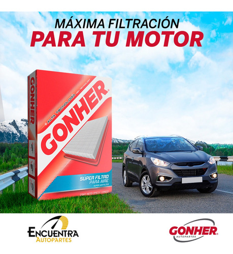 Filtro De Aire Para Hyundai Elantra L4 2.0l 2022 Gonher Foto 2