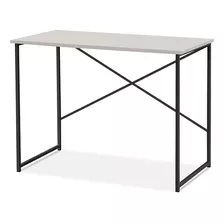 Escrivaninha Steel 90 Cm Estilo Industrial Com Pés Em Aço Cor Preto/off White