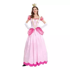 Vestido Fiesta Princesa Peach Halloween Vestido De Cosplay,3
