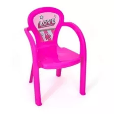 Cadeira Infantil Decorada Love Para Meninas Suporta 25kg
