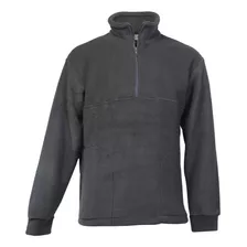 Buzo 1/2 Cierre Abrigo Polar Anti Pilling Uniformes Gris