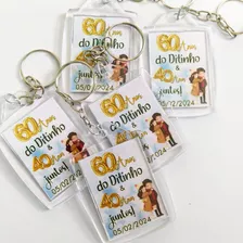 Chaveiro Acrílico Foto 3x4 Personalizados - Kit Com 30 Peças