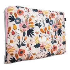 Funda Para Notebook Netbook Tablet Diseño Floreado Acolchada