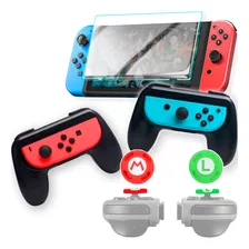 Kit Acessórios Controle Joy Bolsa De Switch Película Case 