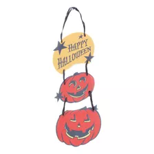 Placa Decorativa Abóboras Happy Halloween