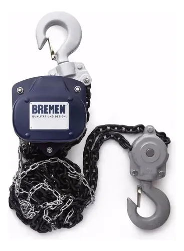 Aparejo Cadena 1 Tonelada 1000 Kg 3 Mts Manualbremen 7029