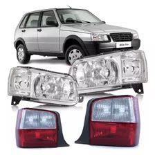 Kit Ópticas + Faros Traseros Fiat Uno Fire