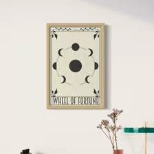 Cuadro Con Vidrio - Carta Tarot Wheel Of Fortune 30x45 