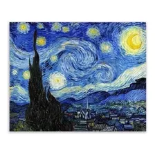 Pintura Digital Al Oleo- La Noche Estrellada Van Gogh Grande