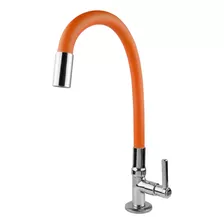 Torneira Color Luxo Cano De Silicone Flexível Bancada C-66