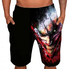 Bermuda De Moletom Coringa Moleton Shorts Esquadrao Suicida