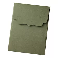 Envelope Bico Vertical 15x21cm Verde Musgo Orégano - 100pç