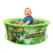 Piscina De Bolinha Dinossauro Kit Com 100 Bolinhas Dm Toys