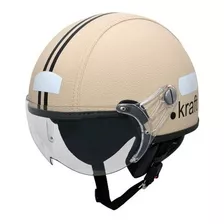 Capacete Kraft Plus Couro Preto Custom Harley Últimas Peças