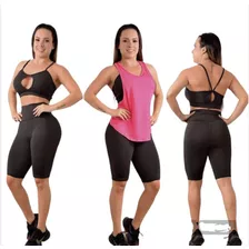 Calzas Bikers Shorts Toreros Deportivos 3 Piezas Lycra Mujer