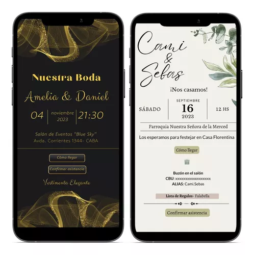 Segunda imagen para búsqueda de invitaciones digitales casamiento