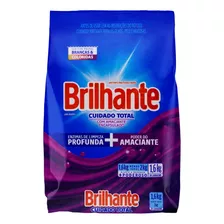 Sabão Em Pó Brilhante Cuidado Total Roupas Brancas E Coloridas Suave Antibacterial Pacote 1.6 Kg