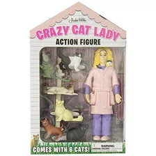 Accoutrements 12470 Crazy Cat Lady Action - Juego De Figuras