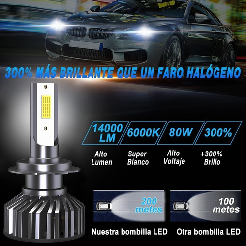 Kit De Faros Led 14000lm 80w H11 Luz Baja Para Nissan 778 Foto 5