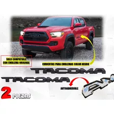 Cubiertas Para Emblemas Toyota Tacoma 2016-2022 Negra Mate