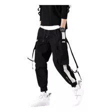 Calças Bolsillos Hombre Jogger Hip Hop Carga