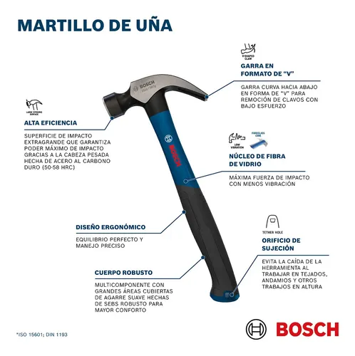 Martillo Galponero Bosch Profesional 20 Oz 567g 33 Cm
