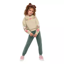 Conjunto Nanai Infantil Menina Blusão Calça Moletom Inverno