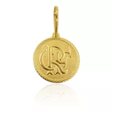 Pingente Banhado A Ouro 18k - Crf Medalha (flamengo)