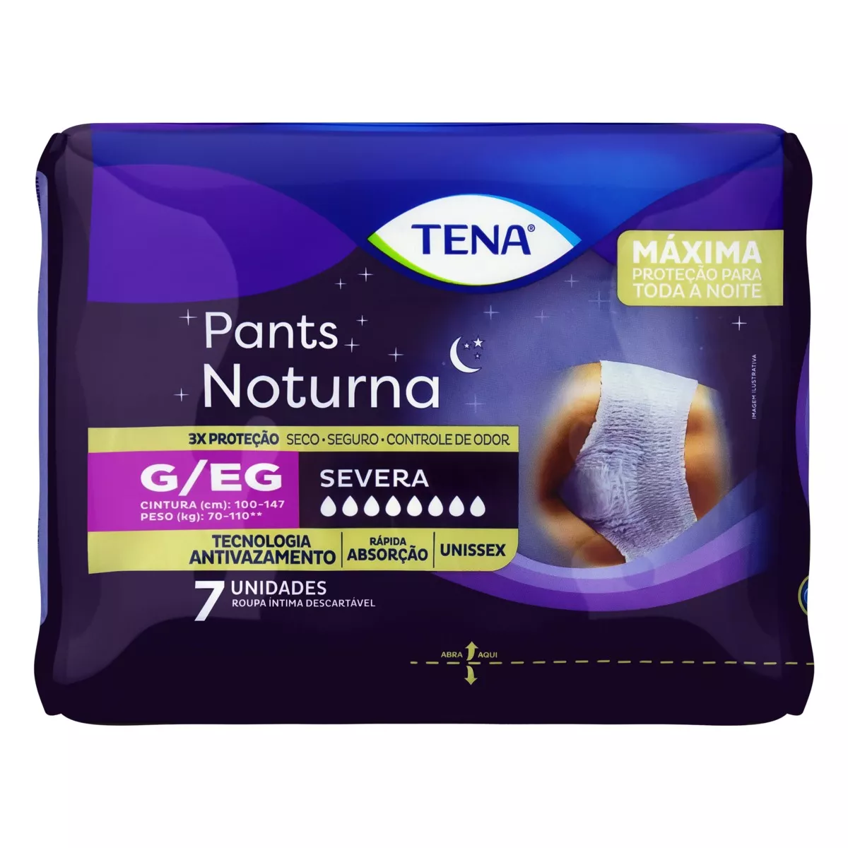 Fraldas Para Adultos Tena  Descartável Pants Noturna G/eg X 7 U