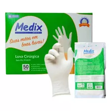 Luva De Procedimento Medix Cirúrgico Estéril Latex Sem Pó