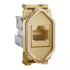 Modulo Tomada Rj45 Dourado Com Gold - Novara