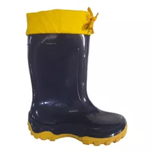 Bota Infantil Impermeável Galocha C/amarrra Kids C/forro