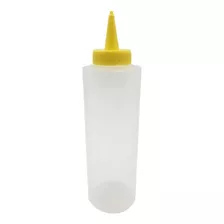 Mostacero Plastico Para Aderezos Transparente 700cc Color Amarillo