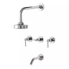 Griferia Ducha Embutir Transf Bronce Arion Lever Majos Baño