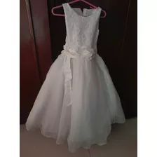 Vestido Blanco Talla 4 Para Bautizo Niña 