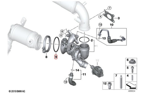Junta Empaque Turbo Mini Cooper F55 F56 S Clubman F60 Escape Foto 5