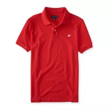 Camisa Gola Polo Masculina Piquet Aeropostale Vermelha Eua