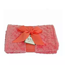 Meg Original Coral Minky Dot Baby Girl Paños Para Bebés, Jue