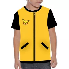 Camiseta Colete Pikachu Full Print - Infantil