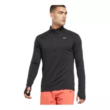 Buzo Reebok Quarter Zip Hombre Running Medio Cierre Training