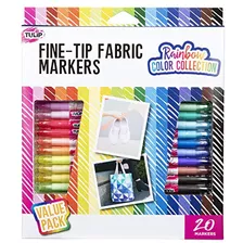 Tulip Fashion Markers 45097 Mrkt Multi Fine Tip 20pk Rainbow